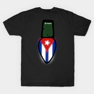 Cuba Flag Christmas Light T-Shirt